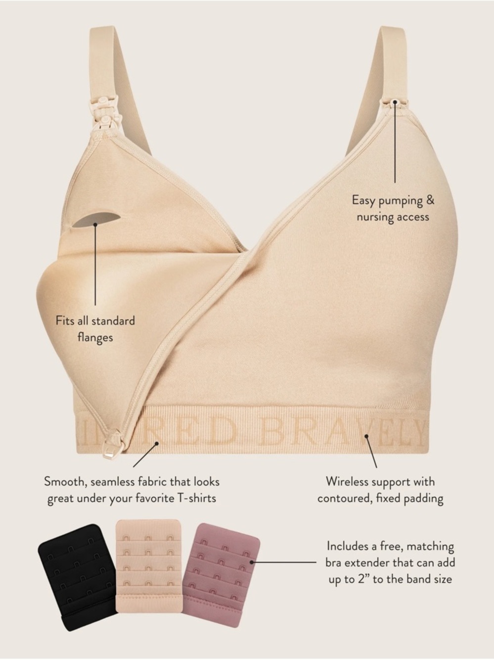 Kindred Bravely Signature Sublime Contour Hands-Free Pumping & Nursing Bra - Picture 6 of 10